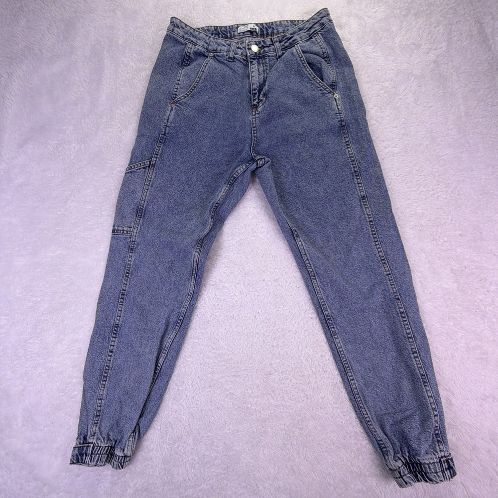 DeFacto Jeans High-Rise‎ Painter Jogger Women's 30 Blue Denim